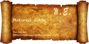 Makonyi Edda névjegykártya